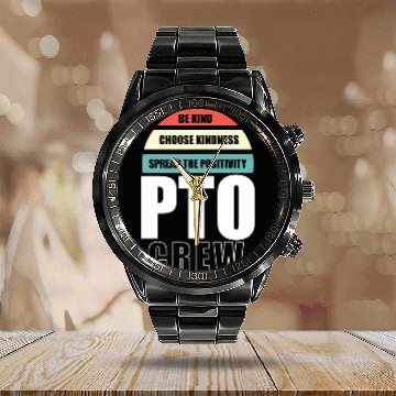 Discover PTO Crew School Volunteer Parent Teacher Calendar Steel Band Watch