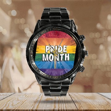 Discover LGBTQ Pride Month Calendar Steel Band Watch