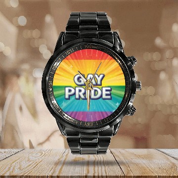 Discover LGBTQ Gay Pride Calendar Steel Band Watch