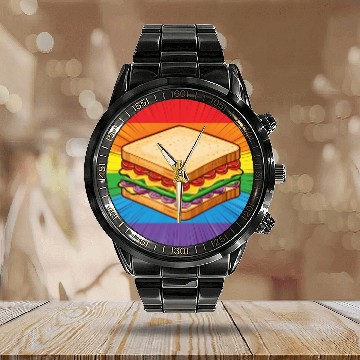 Discover LGBTQ Sandwich Calendar Steel Band Watch