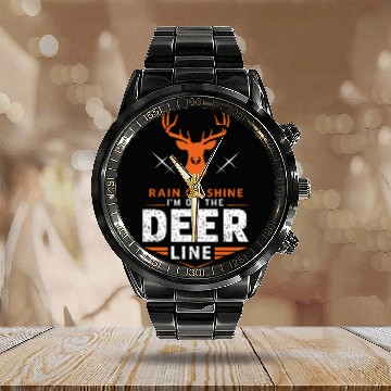Discover Ultimate Deer Hunting Lifestyle: Celebrate Calendar Steel Band Watch