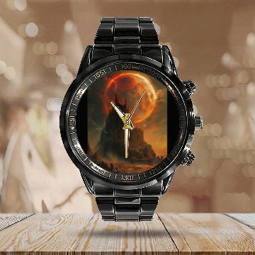 Discover Eclipse the Sun Calendar Steel Band Watch