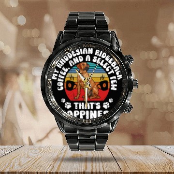 Discover Vintage MY RHODESIAN RIDGEBACK COFFEE AND Calendar Steel Band Watch