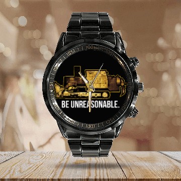 Discover Killdozer: Be Unreasonable, Marvin Heemeyer Calendar Steel Band Watch