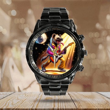 Discover Disco Ball Guitar Hyena Calendar Steel Band Watch