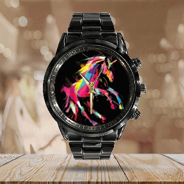 Discover Unicorn Rainbow Animal Zoo Calendar Steel Band Watch