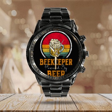 Discover Beekeepers Nature Insect Calendar Steel Band Watch