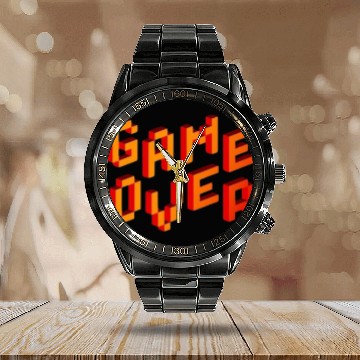 Discover game over Calendar Steel Band Watch