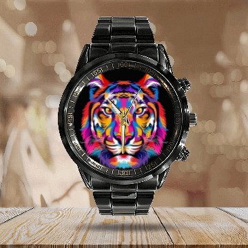 Discover TIGER, TIGER BURNING BRIGHT. Calendar Steel Band Watch
