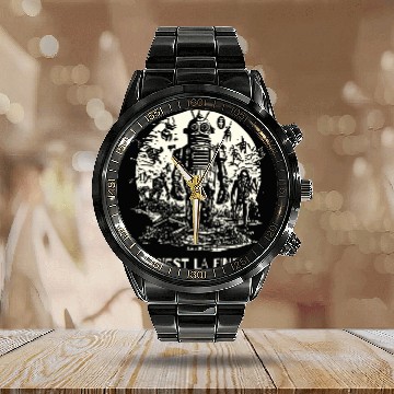 Discover The Last Photocopy: Robot Machine Invasion Calendar Steel Band Watch