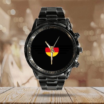 Discover I love Germany, elegance style design Calendar Steel Band Watch