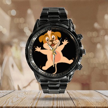Discover funny animal Calendar Steel Band Watch