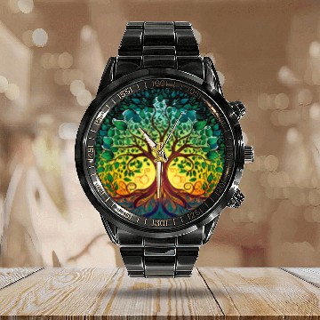 Discover Tree of life, clothing, general items,Tree of Life Calendar Steel Band Watch
