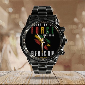 Discover Africa Wilderness Nature Conservation Giraffe Calendar Steel Band Watch