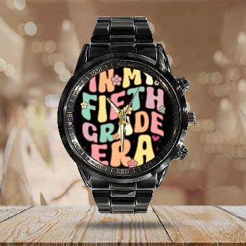 Discover In My Fifth Grade Teacher Era Back To School Calendar Steel Band Watch