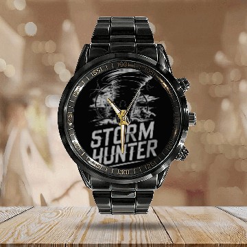 Discover Tornado Chasing Adventures: Embrace Nature's Fury Calendar Steel Band Watch