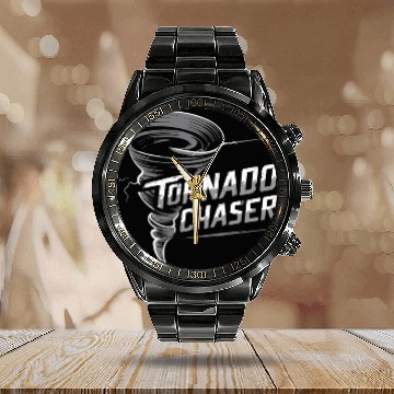 Discover Tornado Chasing Adventures: Embrace Nature's Fury Calendar Steel Band Watch