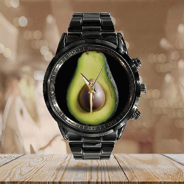 Discover Avocado Realistic Calendar Steel Band Watch