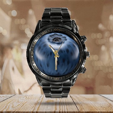 Discover Blueberry Realistic Calendar Steel Band Watch