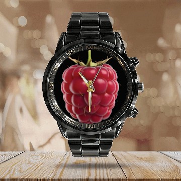 Discover Raspberry Realistic Calendar Steel Band Watch