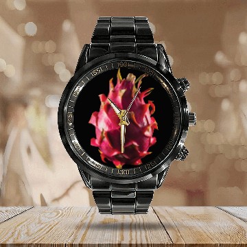 Discover Dragon Fruit Realistic Calendar Steel Band Watch