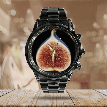 Discover Fig Realistic Calendar Steel Band Watch