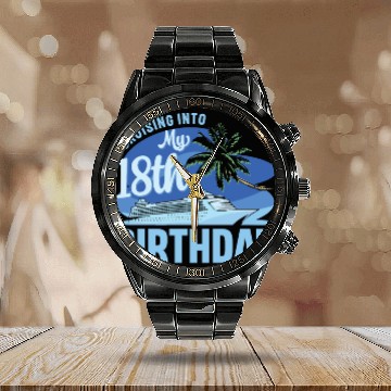 Discover Cruise Boat Trip Vacation Cruising Into My 18th Calendar Steel Band Watch