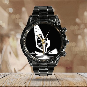 Discover Surfing Technology With Wind Power Wind And Sea Calendar Steel Band Watch