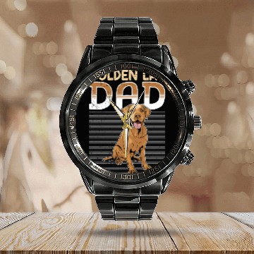 Discover Golden Labrador Golden Lab Dad Labrador Owner Calendar Steel Band Watch
