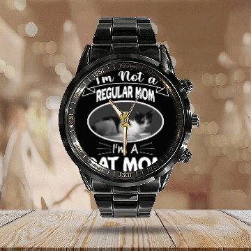 Discover I m Not a Regular Mom I m A Cat Mom Calendar Steel Band Watch