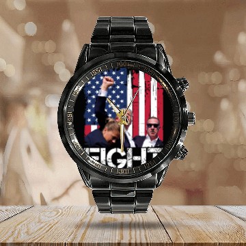 Discover President Trump Assassination Attempt Trump 2024 Calendar Steel Band Watch