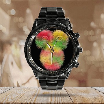 Discover Colorful Retro Monkey Face Calendar Steel Band Watch - Funny Monkey