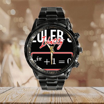 Discover Euler's Identity Where Math and Magic Converge Calendar Steel Band Watch
