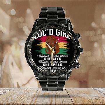 Discover Locd Knows Women Locs Calendar Steel Band Watch