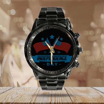 Discover Independence day Calendar Steel Band Watch