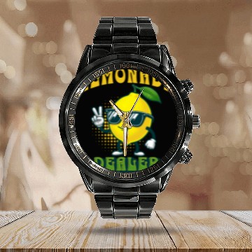 Discover Lemonade Dealer Lemon Juice Stand Store Staff Calendar Steel Band Watch