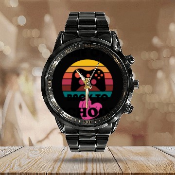 Discover Game Over back to school Calendar Steel Band Watch