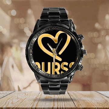 Discover THANK YOU TO NURSES Calendar Steel Band Watch