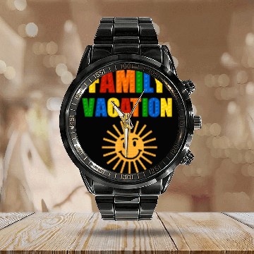 Discover Building Bricks Family Vacation Matching Calendar Steel Band Watch