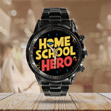 Discover Embrace The Homeschool Journey With Your Calendar Steel Band Watch