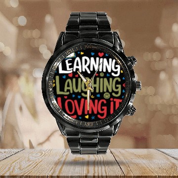 Discover Embrace The Homeschool Journey With Your Calendar Steel Band Watch