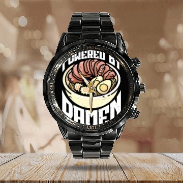 Discover Powered By Ramen Anime Japanese Soup Cup Noodle Calendar Steel Band Watch