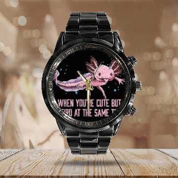 Discover When Cute but Weird at the Same Time Axolotl Anima Calendar Steel Band Watch
