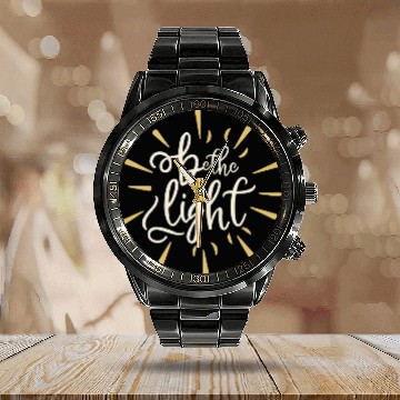 Discover Be the light Calendar Steel Band Watch