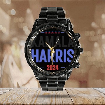 Discover Kamala Harris for President 2024 Calendar Steel Band Watch