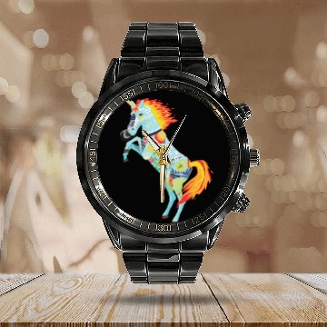 Discover Alebrije Unicorn Calendar Steel Band Watch