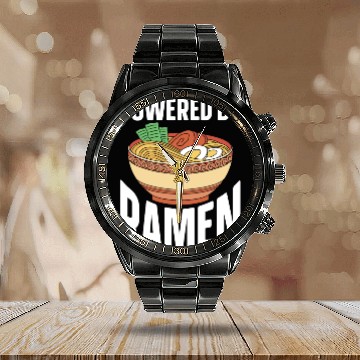 Discover Powered By Ramen Anime Japanese Soup Cup Noodle Calendar Steel Band Watch