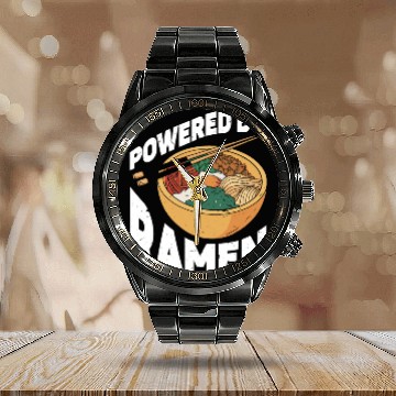 Discover Powered By Ramen Anime Japanese Soup Cup Noodle Calendar Steel Band Watch