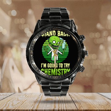 Discover Halloween Chemistry Teacher Try Chemistry Calendar Steel Band Watch