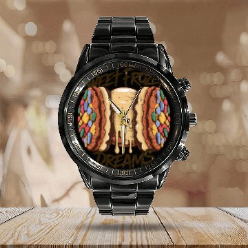 Discover Ice Cream Dream Calendar Steel Band Watch